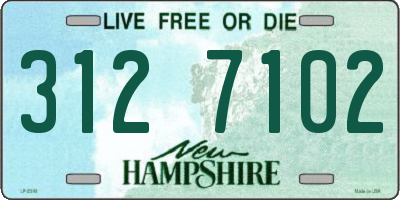 NH license plate 3127102