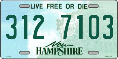 NH license plate 3127103