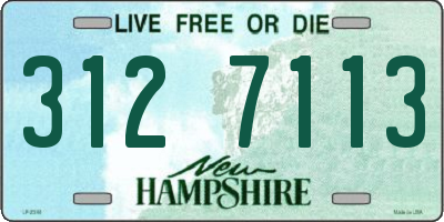 NH license plate 3127113