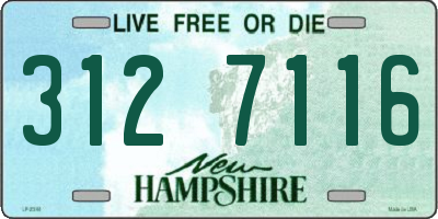 NH license plate 3127116
