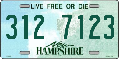 NH license plate 3127123
