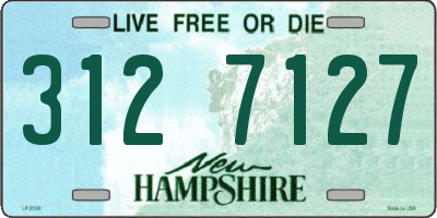 NH license plate 3127127