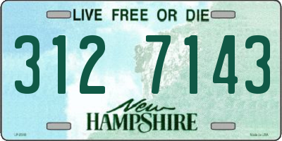 NH license plate 3127143