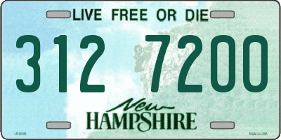 NH license plate 3127200