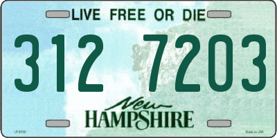 NH license plate 3127203