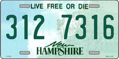 NH license plate 3127316