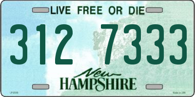 NH license plate 3127333
