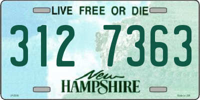 NH license plate 3127363