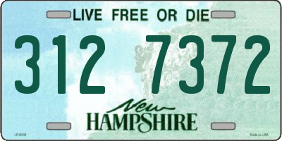 NH license plate 3127372
