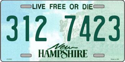 NH license plate 3127423