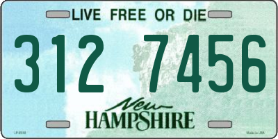 NH license plate 3127456