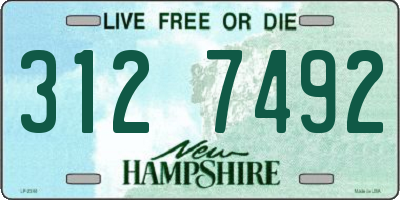 NH license plate 3127492