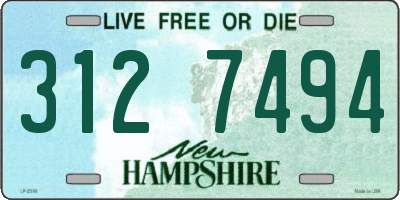 NH license plate 3127494
