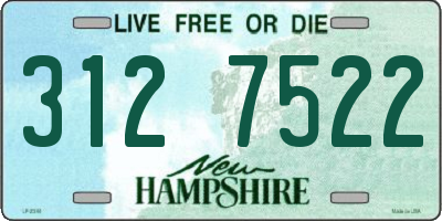 NH license plate 3127522
