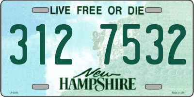 NH license plate 3127532