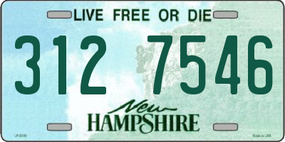 NH license plate 3127546