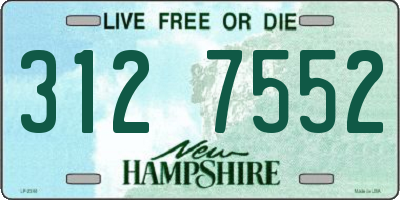 NH license plate 3127552