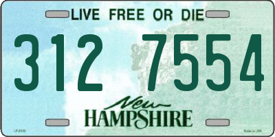 NH license plate 3127554