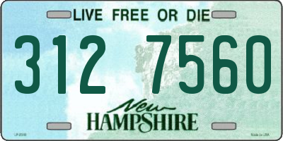 NH license plate 3127560