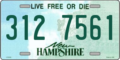 NH license plate 3127561