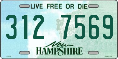 NH license plate 3127569