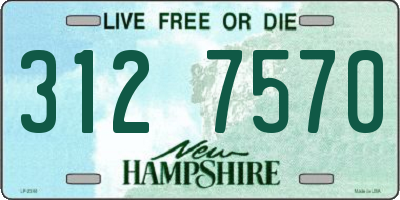 NH license plate 3127570