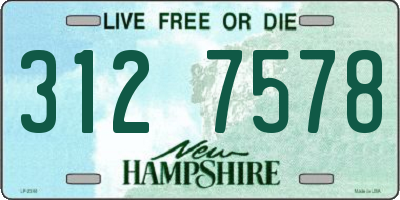 NH license plate 3127578