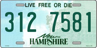 NH license plate 3127581