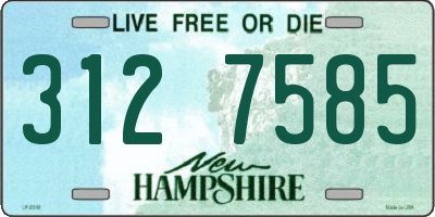 NH license plate 3127585