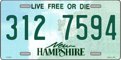 NH license plate 3127594