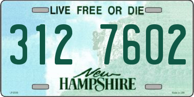 NH license plate 3127602