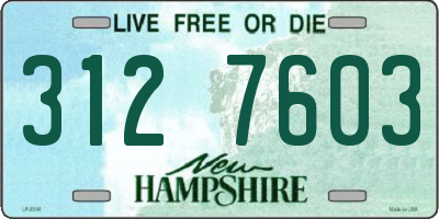 NH license plate 3127603