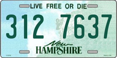 NH license plate 3127637