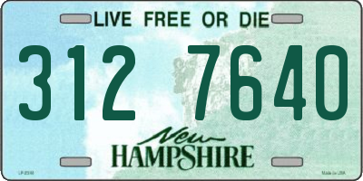 NH license plate 3127640
