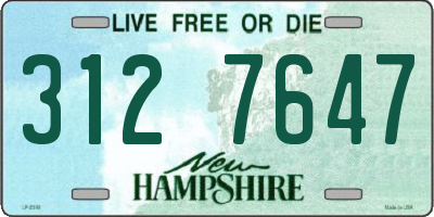 NH license plate 3127647