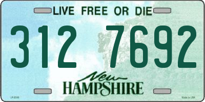 NH license plate 3127692