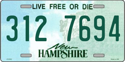 NH license plate 3127694