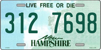 NH license plate 3127698