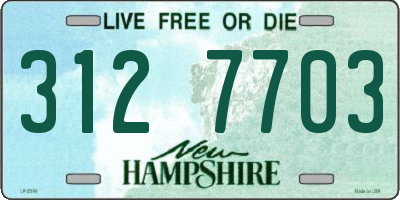 NH license plate 3127703