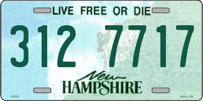 NH license plate 3127717