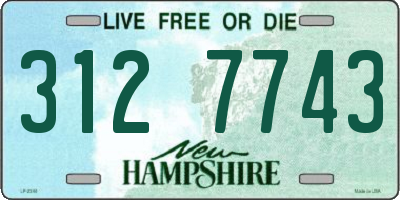 NH license plate 3127743