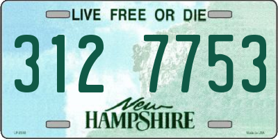 NH license plate 3127753