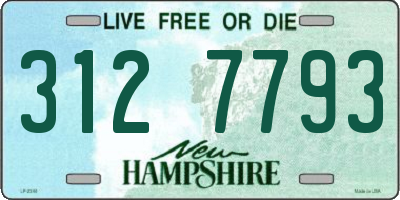 NH license plate 3127793
