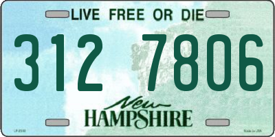 NH license plate 3127806