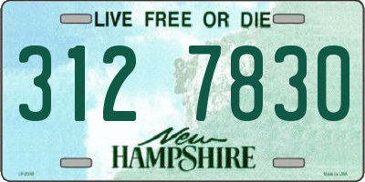 NH license plate 3127830