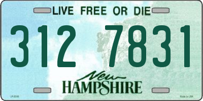 NH license plate 3127831