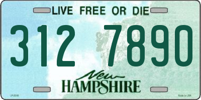 NH license plate 3127890