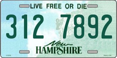 NH license plate 3127892