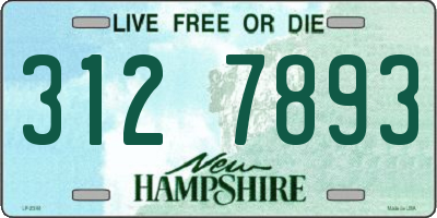NH license plate 3127893