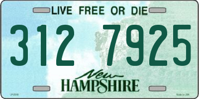 NH license plate 3127925